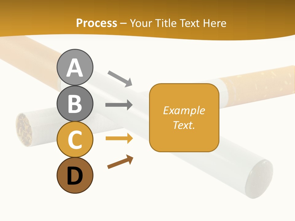 A Group Of Cigarettes On A White Background PowerPoint Template
