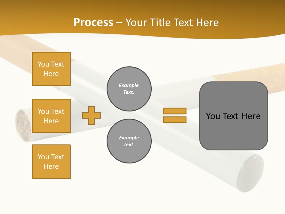 A Group Of Cigarettes On A White Background PowerPoint Template