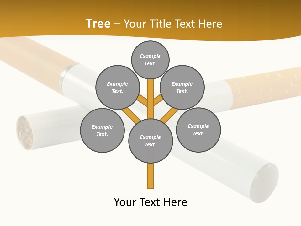 A Group Of Cigarettes On A White Background PowerPoint Template