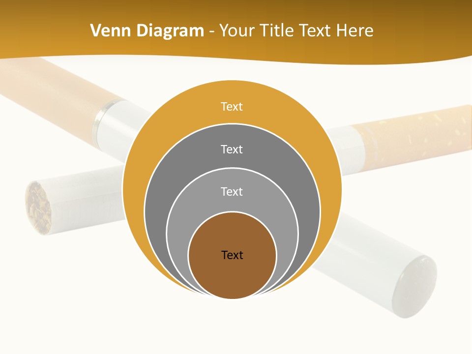 A Group Of Cigarettes On A White Background PowerPoint Template