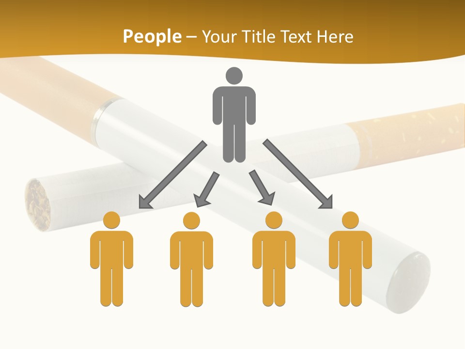 A Group Of Cigarettes On A White Background PowerPoint Template