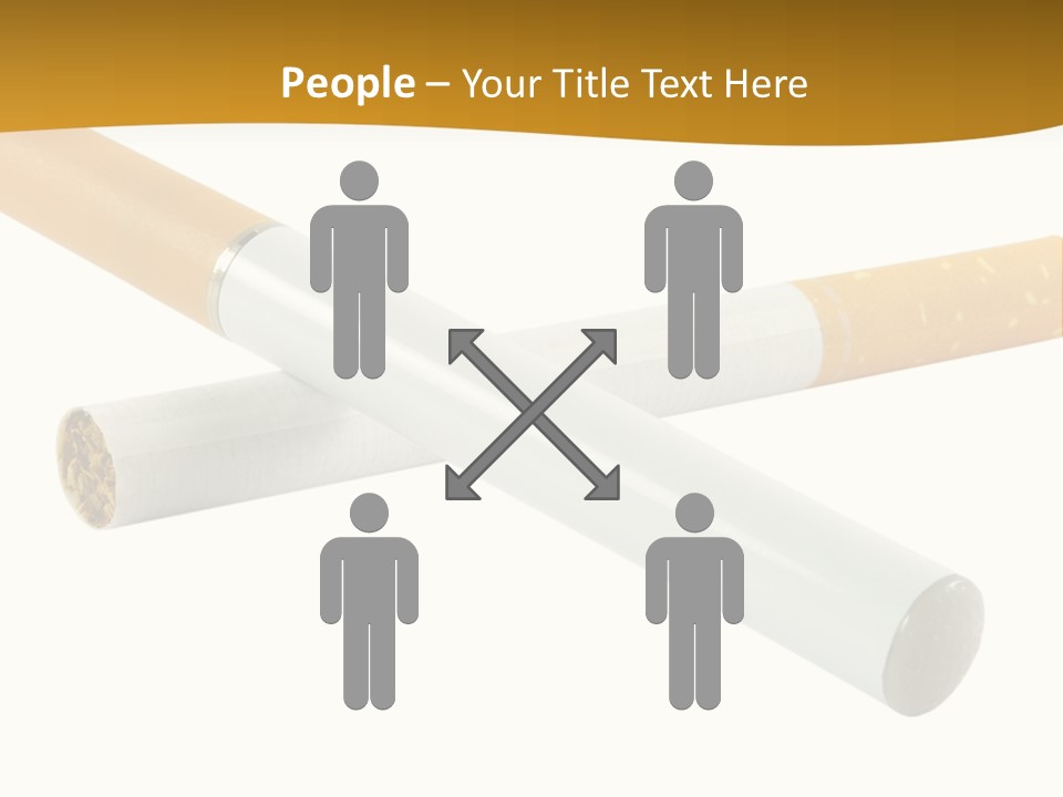 A Group Of Cigarettes On A White Background PowerPoint Template