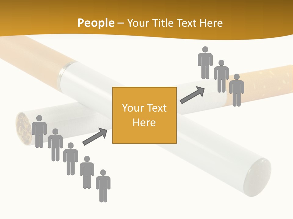 A Group Of Cigarettes On A White Background PowerPoint Template