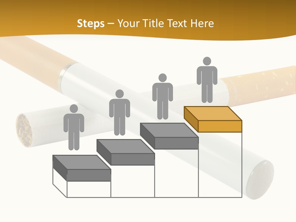 A Group Of Cigarettes On A White Background PowerPoint Template