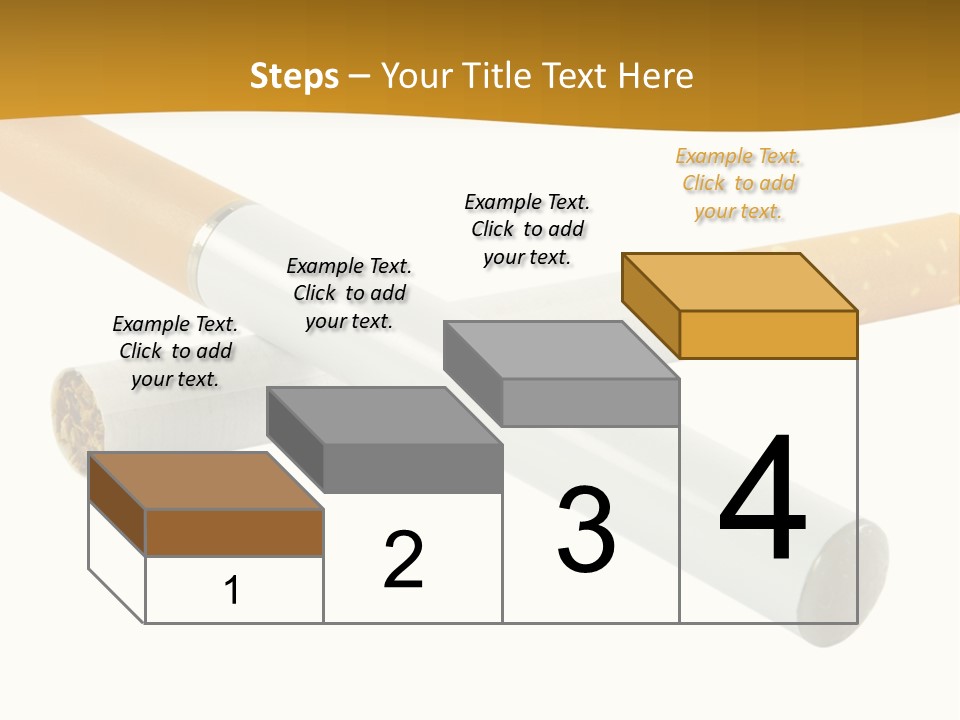 A Group Of Cigarettes On A White Background PowerPoint Template