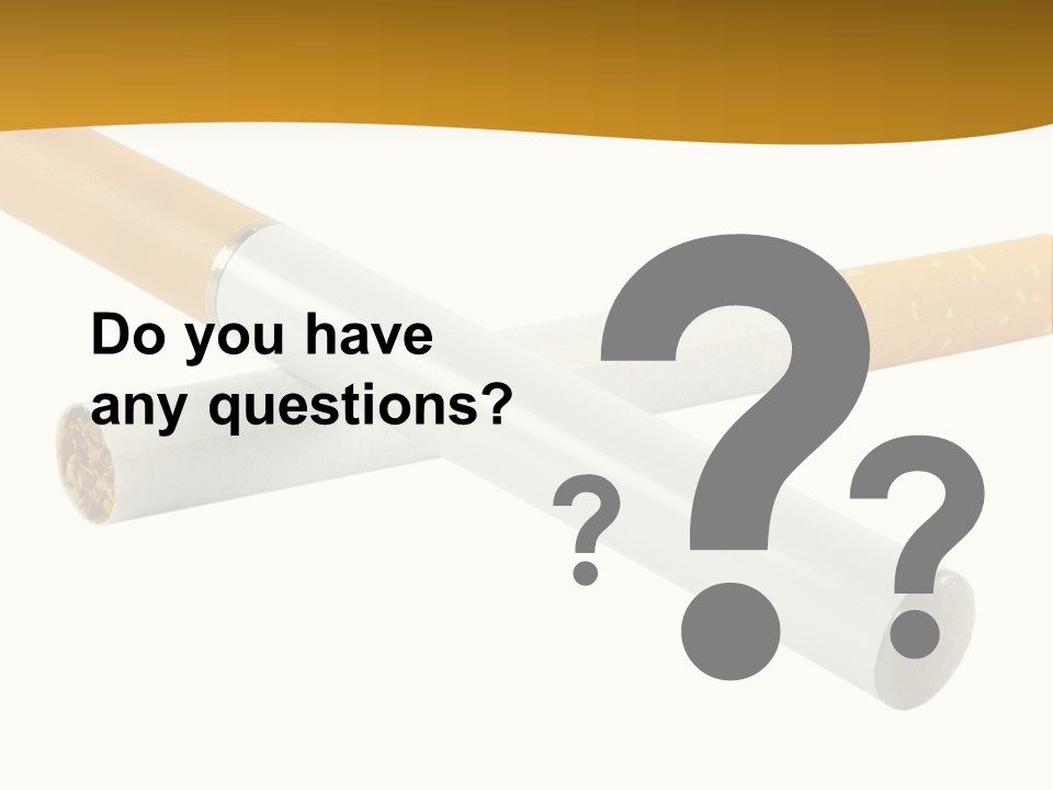 A Group Of Cigarettes On A White Background PowerPoint Template