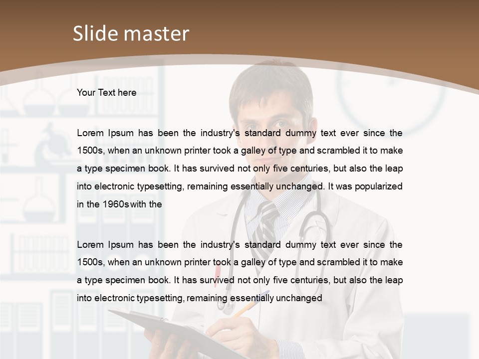 Working Hospital Man PowerPoint Template
