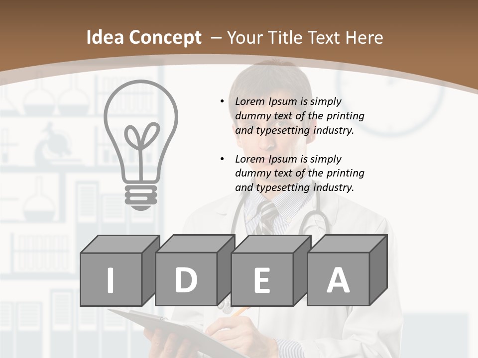Working Hospital Man PowerPoint Template