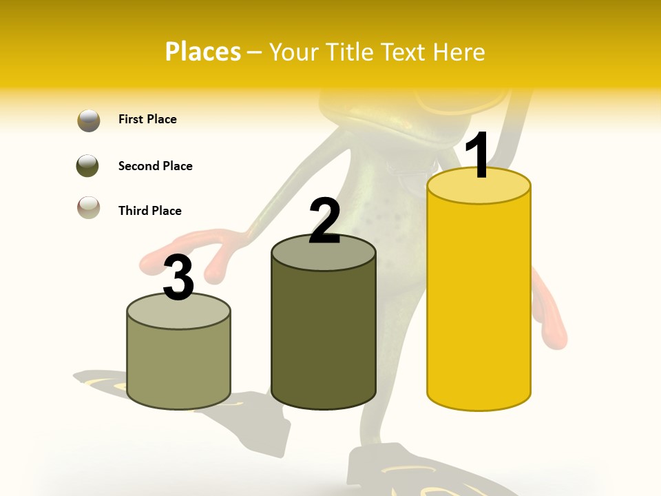 Green Toad Closeup PowerPoint Template