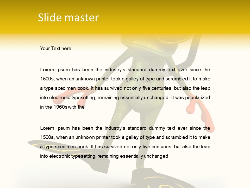 Green Toad Closeup PowerPoint Template