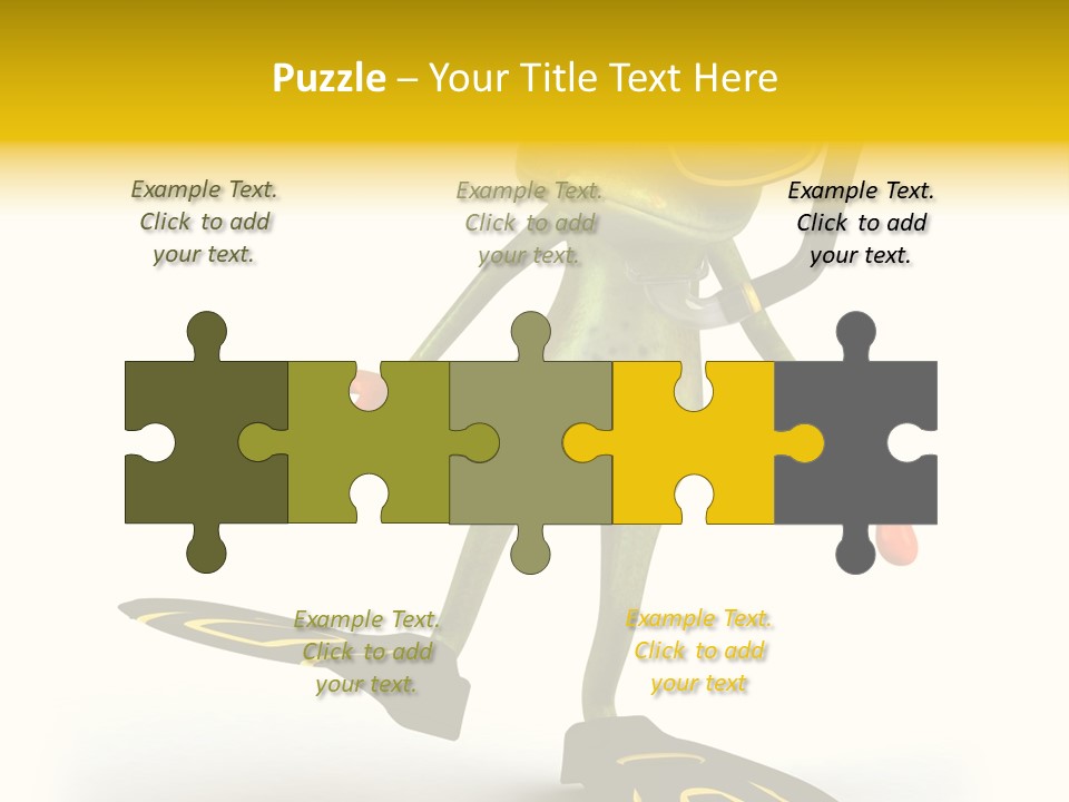 Green Toad Closeup PowerPoint Template