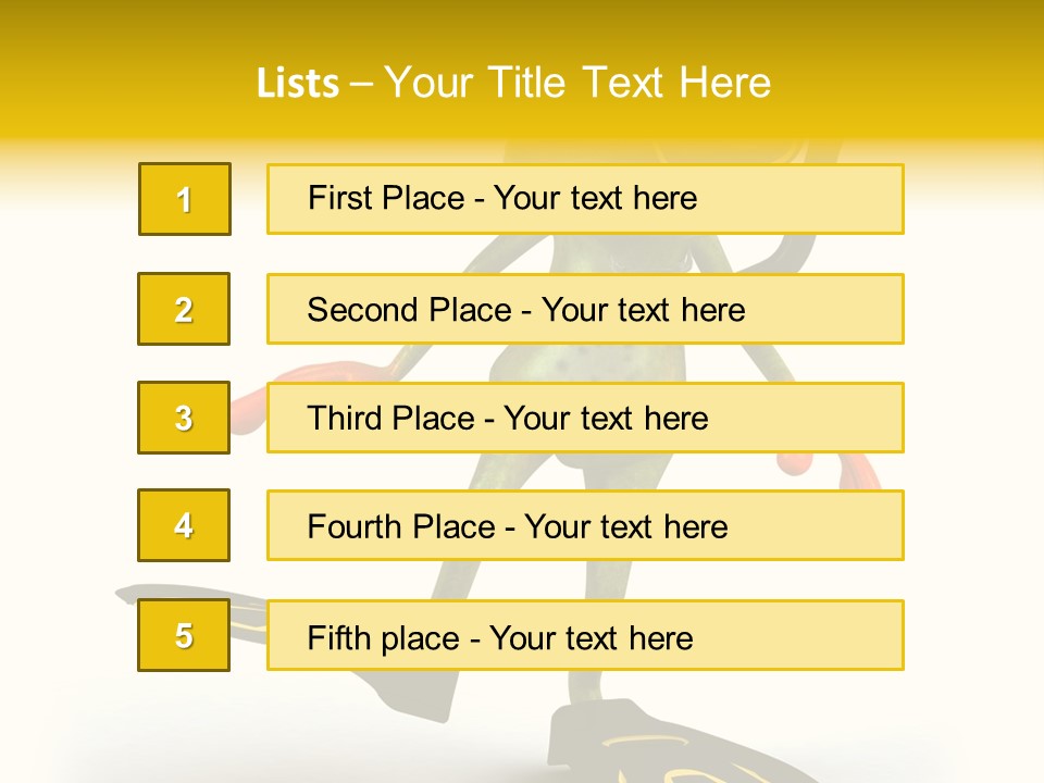 Green Toad Closeup PowerPoint Template