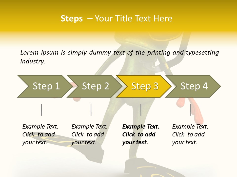 Green Toad Closeup PowerPoint Template