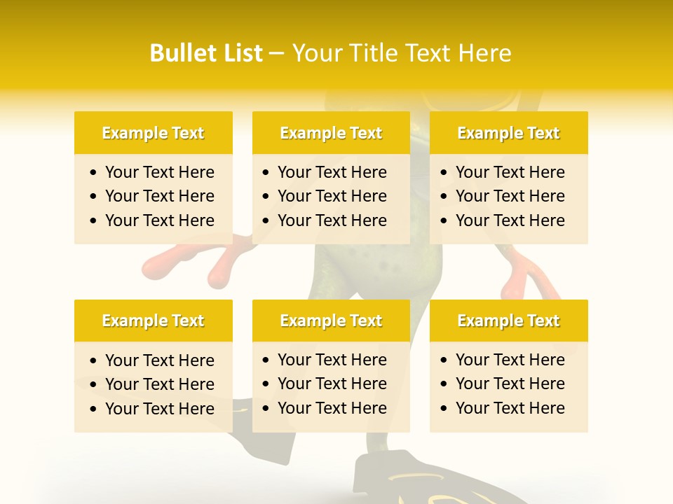 Green Toad Closeup PowerPoint Template