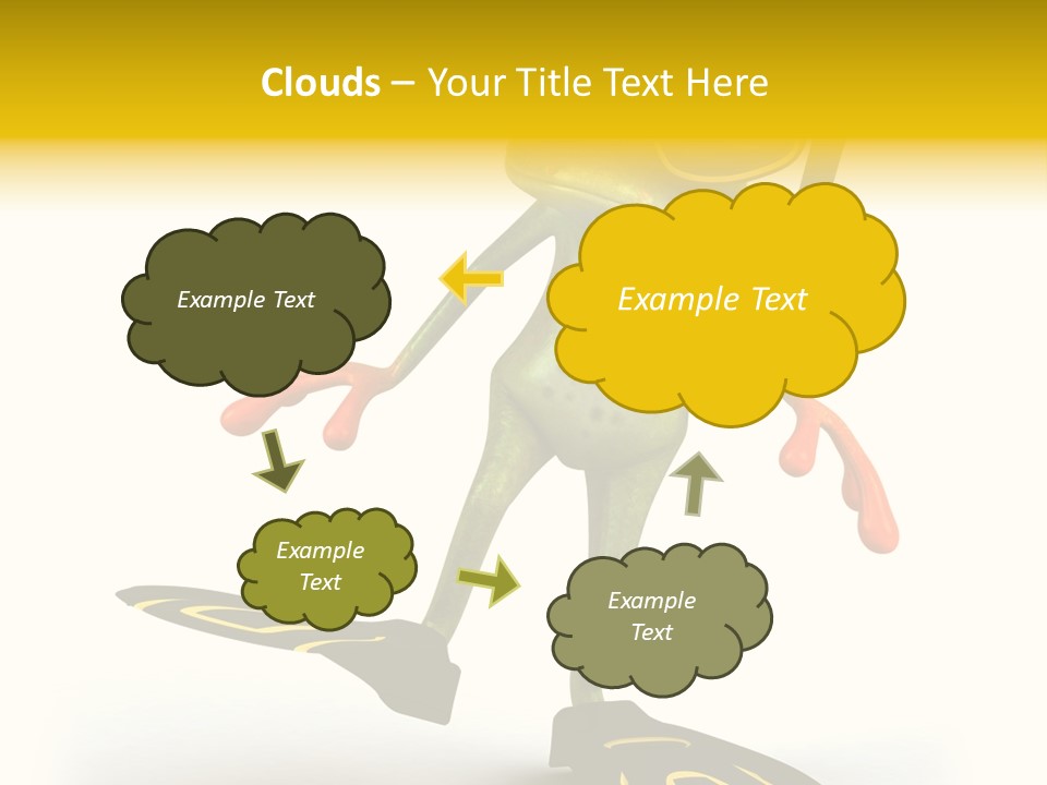 Green Toad Closeup PowerPoint Template