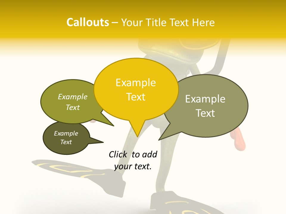 Green Toad Closeup PowerPoint Template