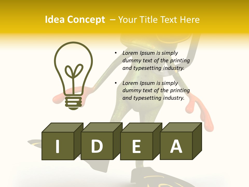 Green Toad Closeup PowerPoint Template