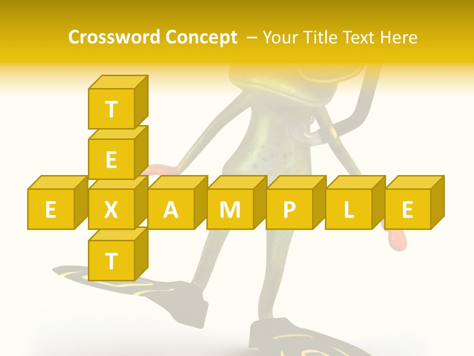 Green Toad Closeup PowerPoint Template