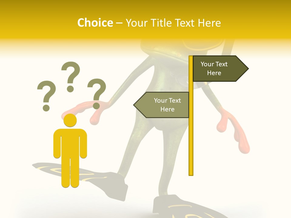 Green Toad Closeup PowerPoint Template