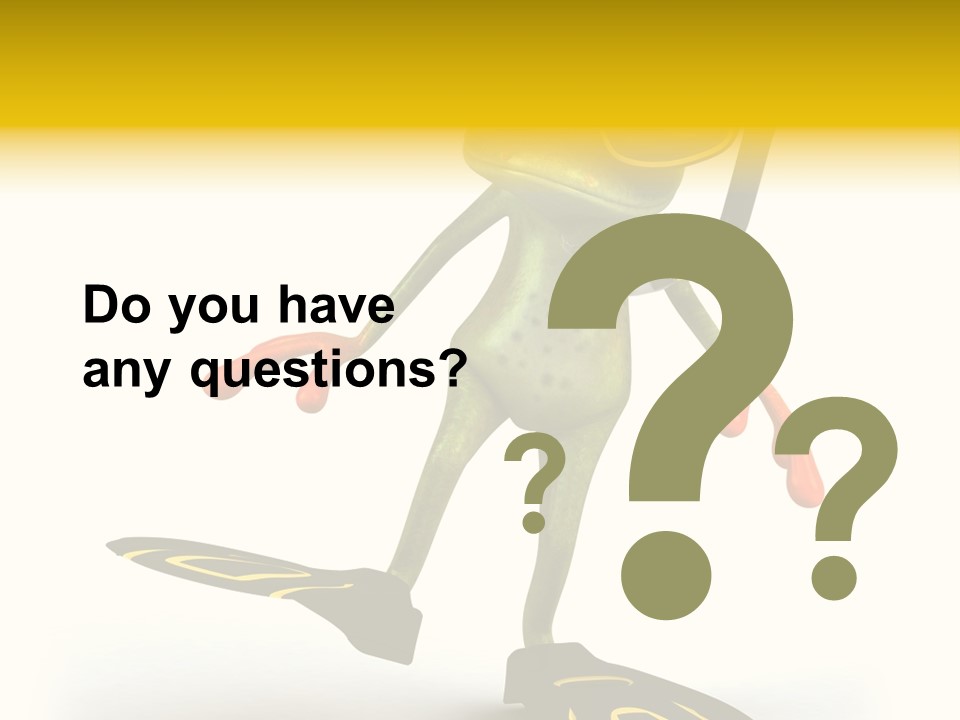 Green Toad Closeup PowerPoint Template