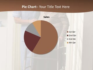 A Woman With A Walker Talking To A Man In A Kitchen PowerPoint Template