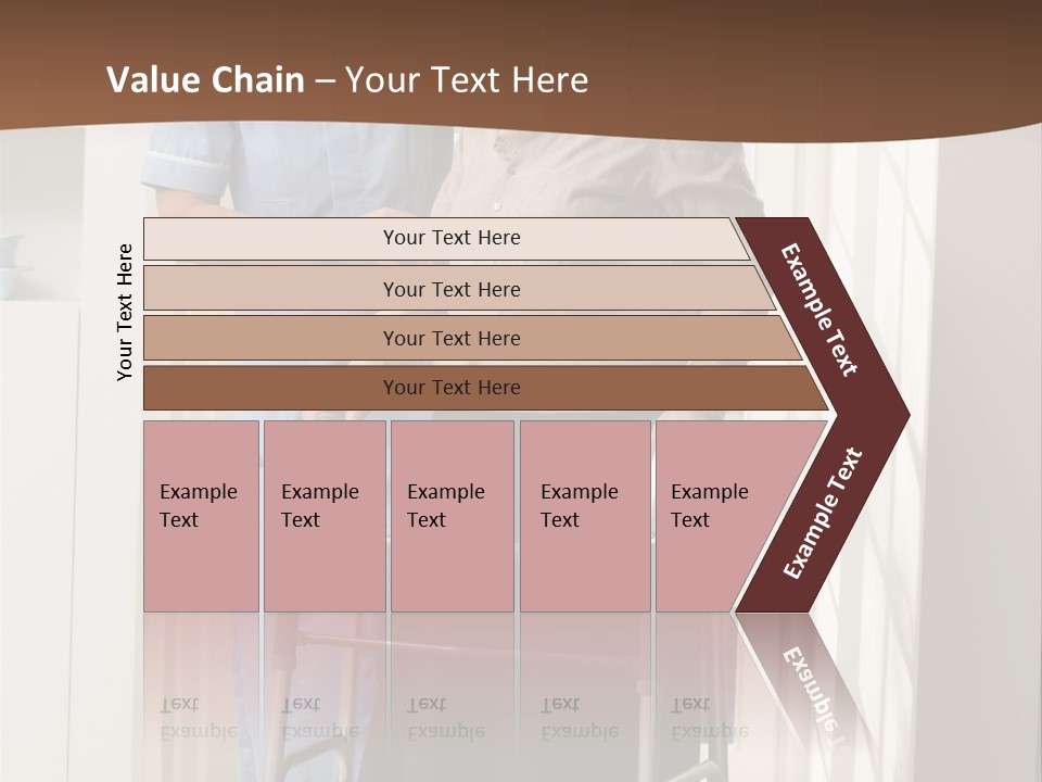 A Woman With A Walker Talking To A Man In A Kitchen PowerPoint Template