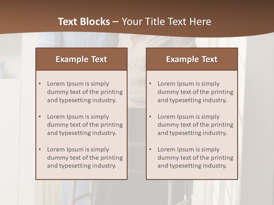A Woman With A Walker Talking To A Man In A Kitchen PowerPoint Template