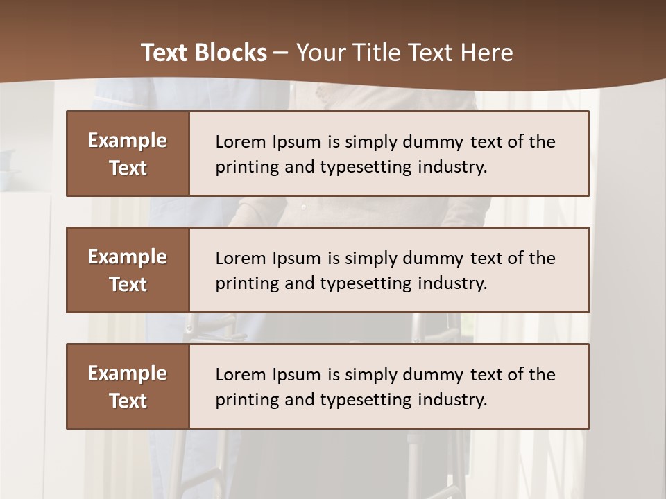 A Woman With A Walker Talking To A Man In A Kitchen PowerPoint Template