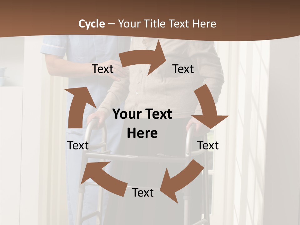 A Woman With A Walker Talking To A Man In A Kitchen PowerPoint Template
