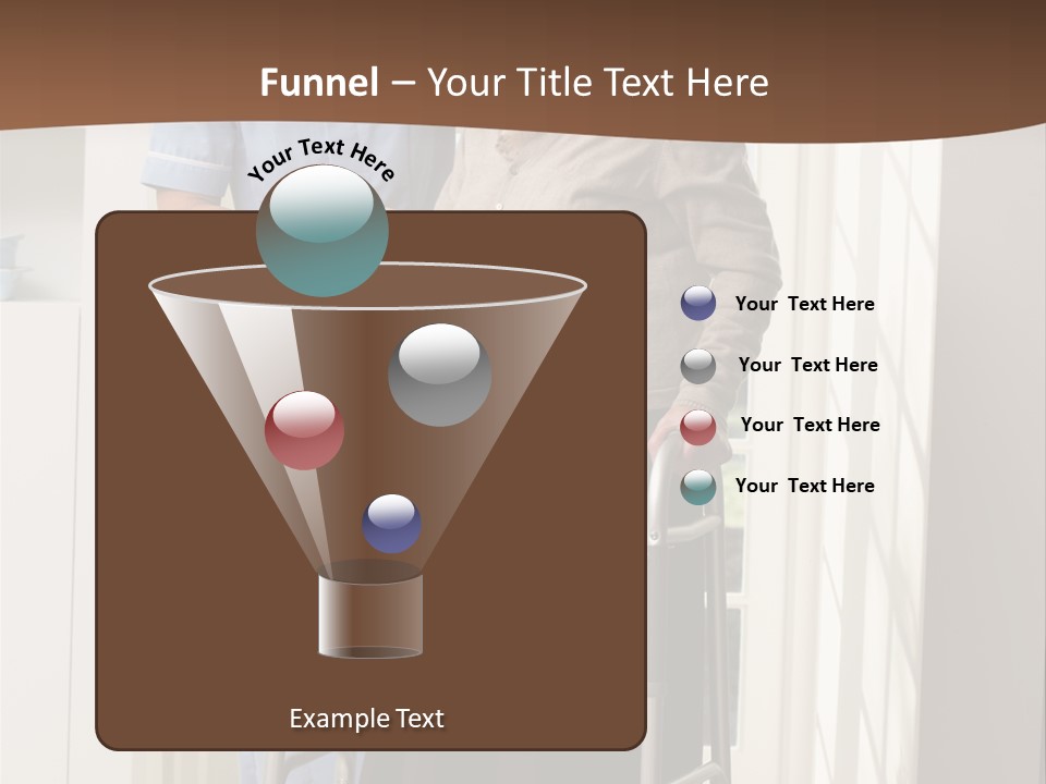 A Woman With A Walker Talking To A Man In A Kitchen PowerPoint Template
