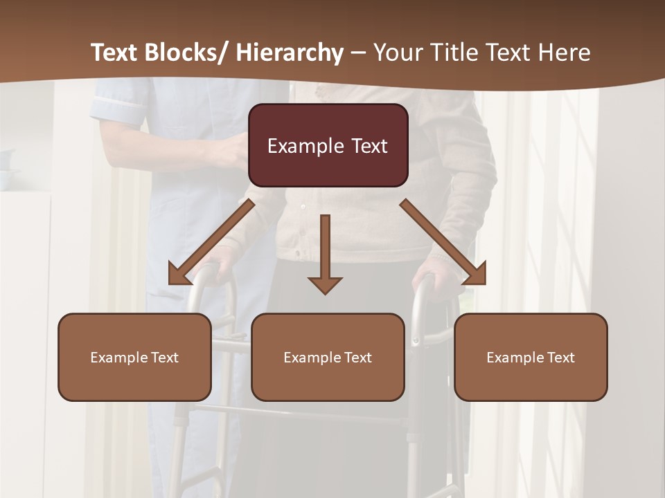 A Woman With A Walker Talking To A Man In A Kitchen PowerPoint Template