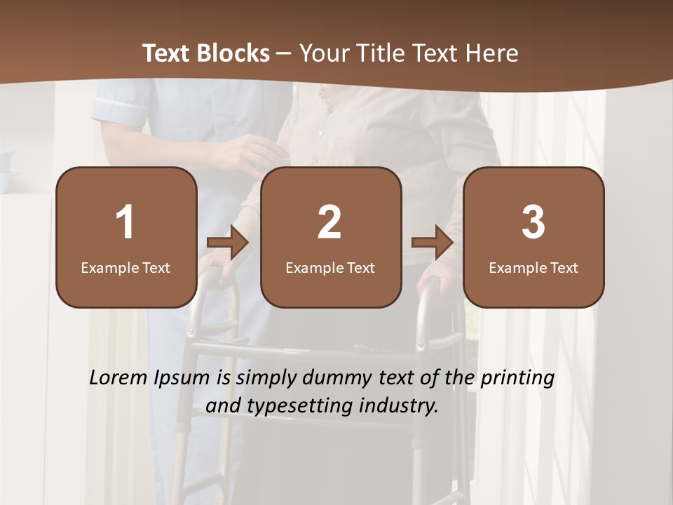 A Woman With A Walker Talking To A Man In A Kitchen PowerPoint Template
