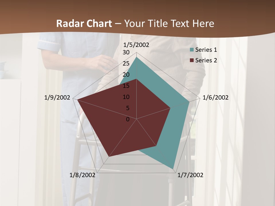 A Woman With A Walker Talking To A Man In A Kitchen PowerPoint Template