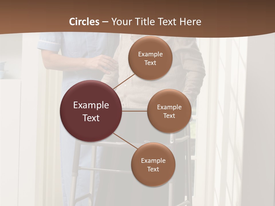 A Woman With A Walker Talking To A Man In A Kitchen PowerPoint Template
