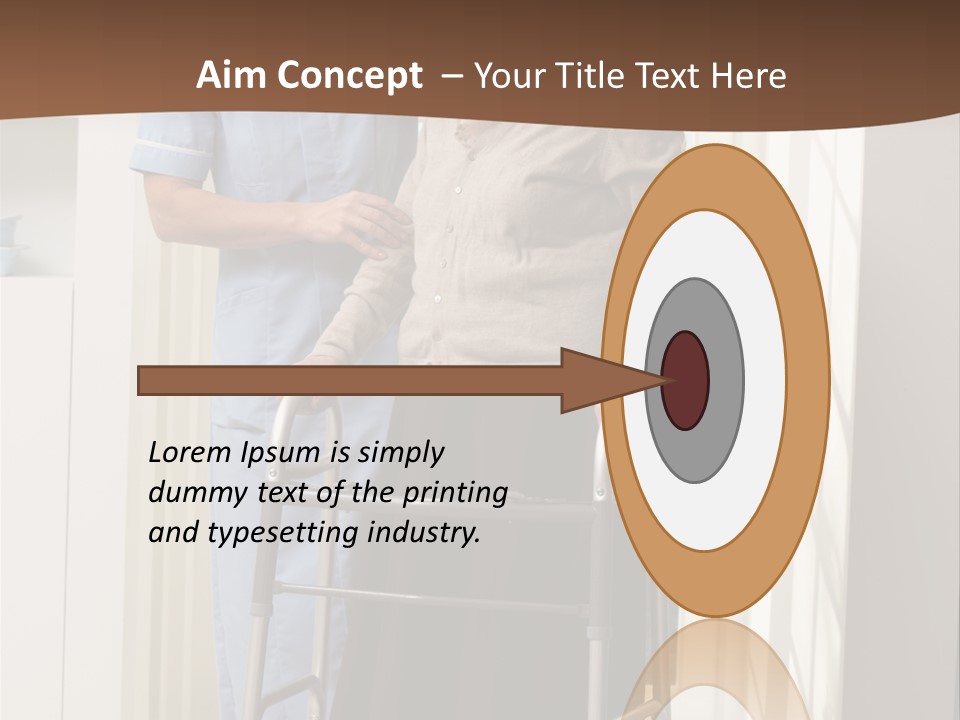 A Woman With A Walker Talking To A Man In A Kitchen PowerPoint Template