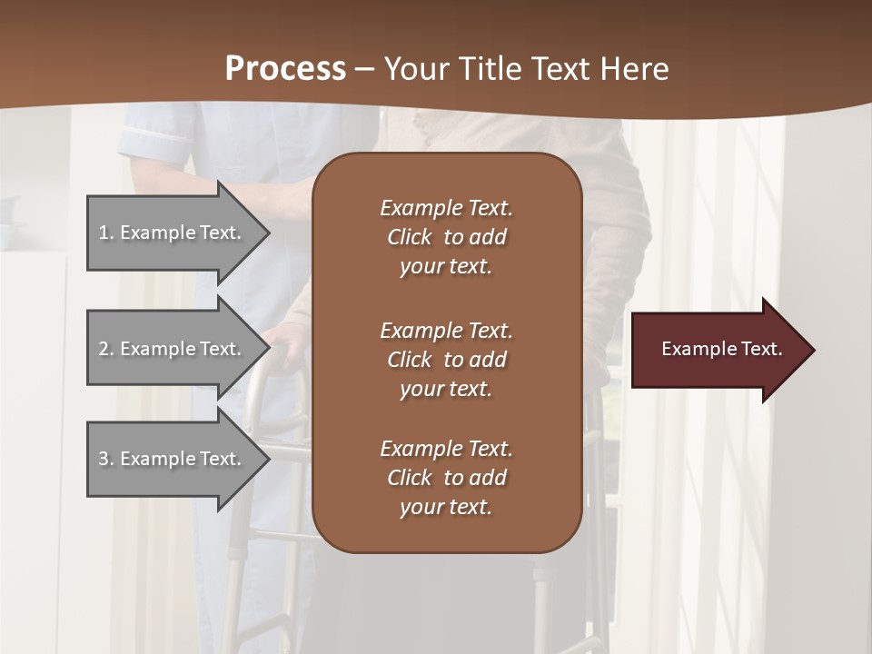 A Woman With A Walker Talking To A Man In A Kitchen PowerPoint Template