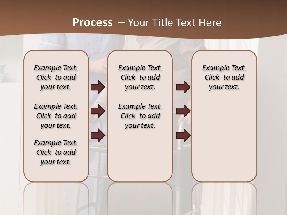 A Woman With A Walker Talking To A Man In A Kitchen PowerPoint Template