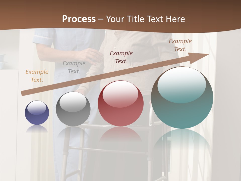 A Woman With A Walker Talking To A Man In A Kitchen PowerPoint Template