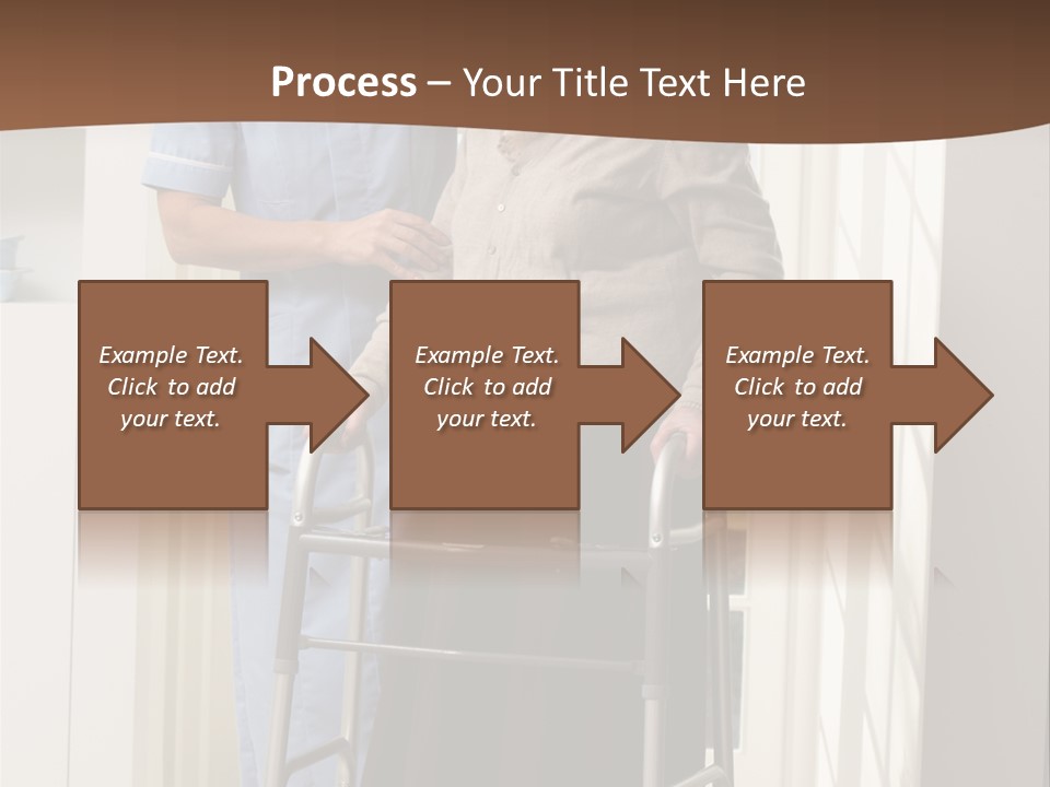 A Woman With A Walker Talking To A Man In A Kitchen PowerPoint Template
