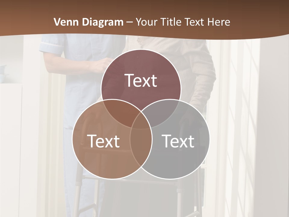 A Woman With A Walker Talking To A Man In A Kitchen PowerPoint Template