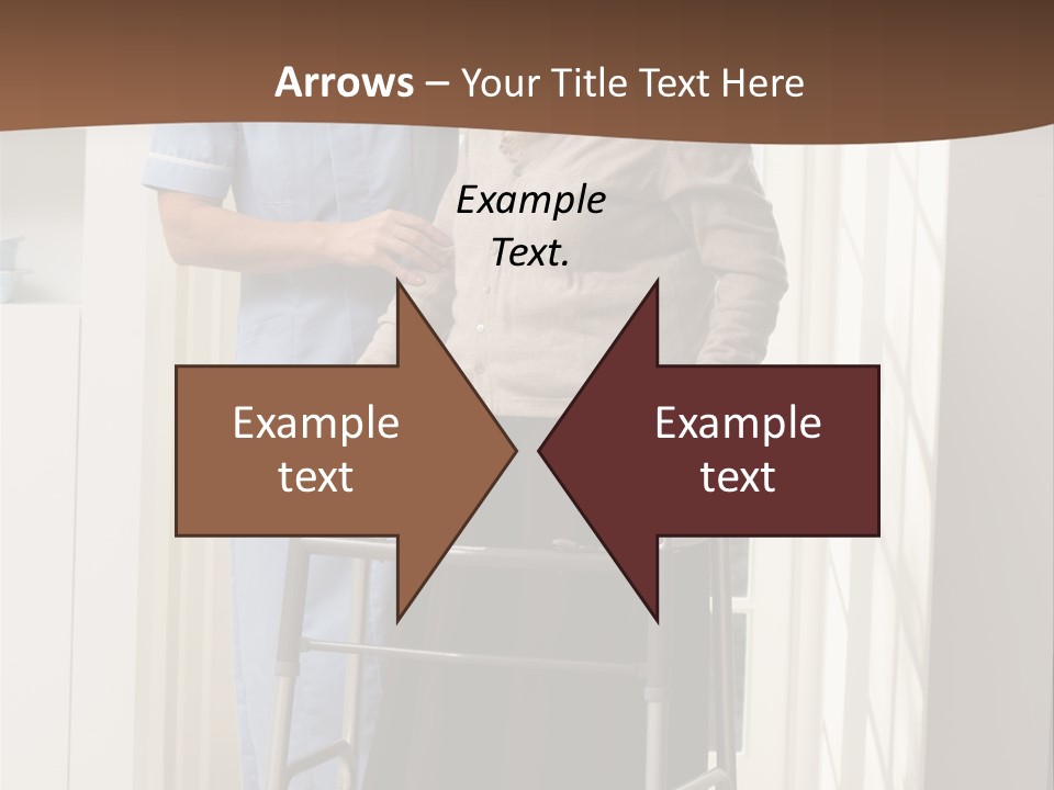 A Woman With A Walker Talking To A Man In A Kitchen PowerPoint Template