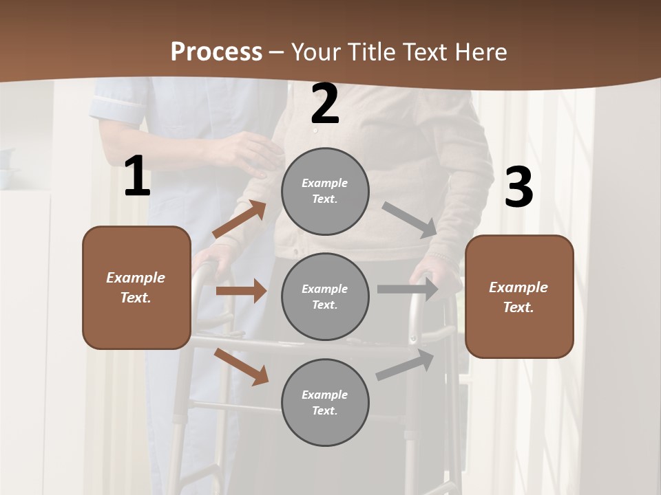 A Woman With A Walker Talking To A Man In A Kitchen PowerPoint Template