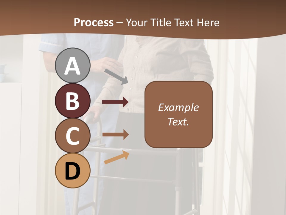 A Woman With A Walker Talking To A Man In A Kitchen PowerPoint Template
