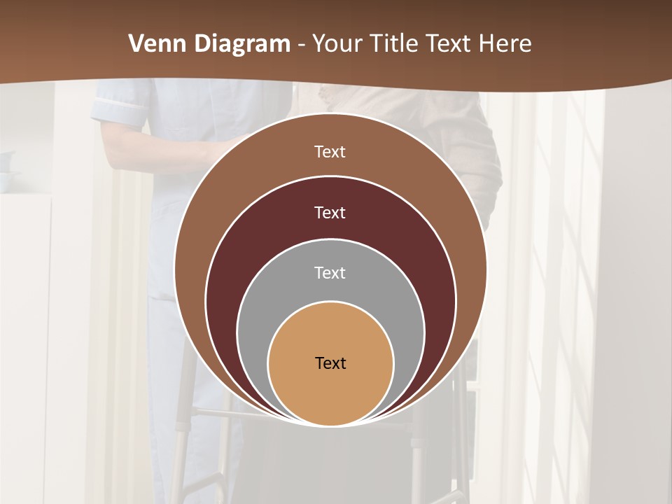 A Woman With A Walker Talking To A Man In A Kitchen PowerPoint Template