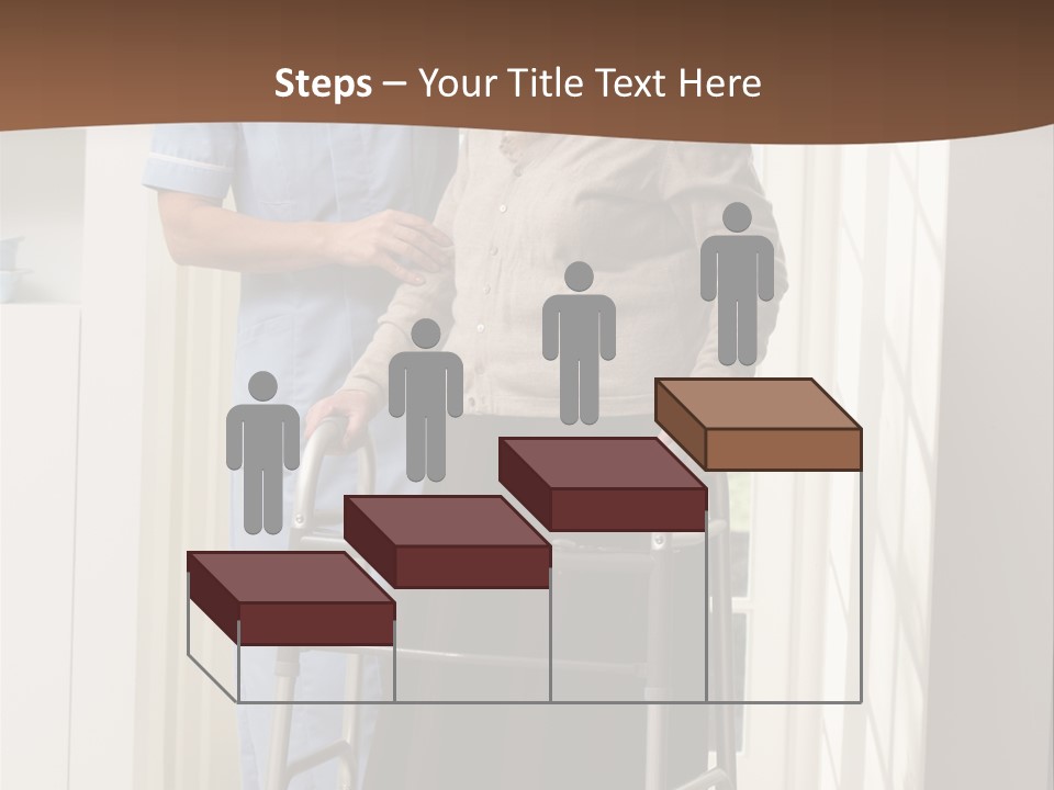 A Woman With A Walker Talking To A Man In A Kitchen PowerPoint Template