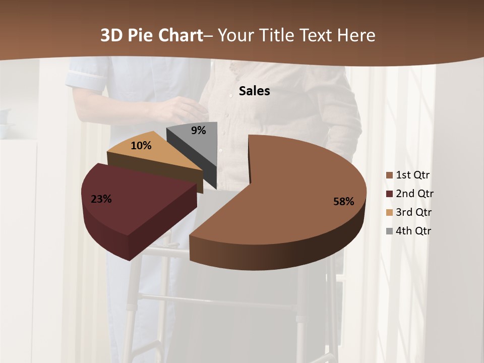 A Woman With A Walker Talking To A Man In A Kitchen PowerPoint Template