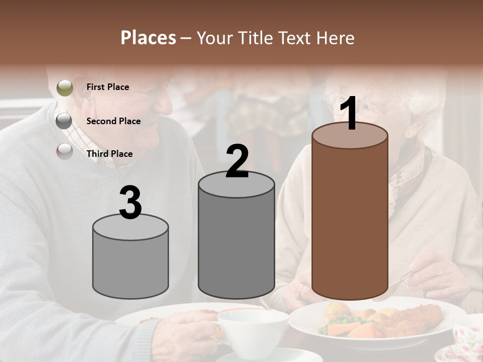 Two People Happy Horizontal PowerPoint Template