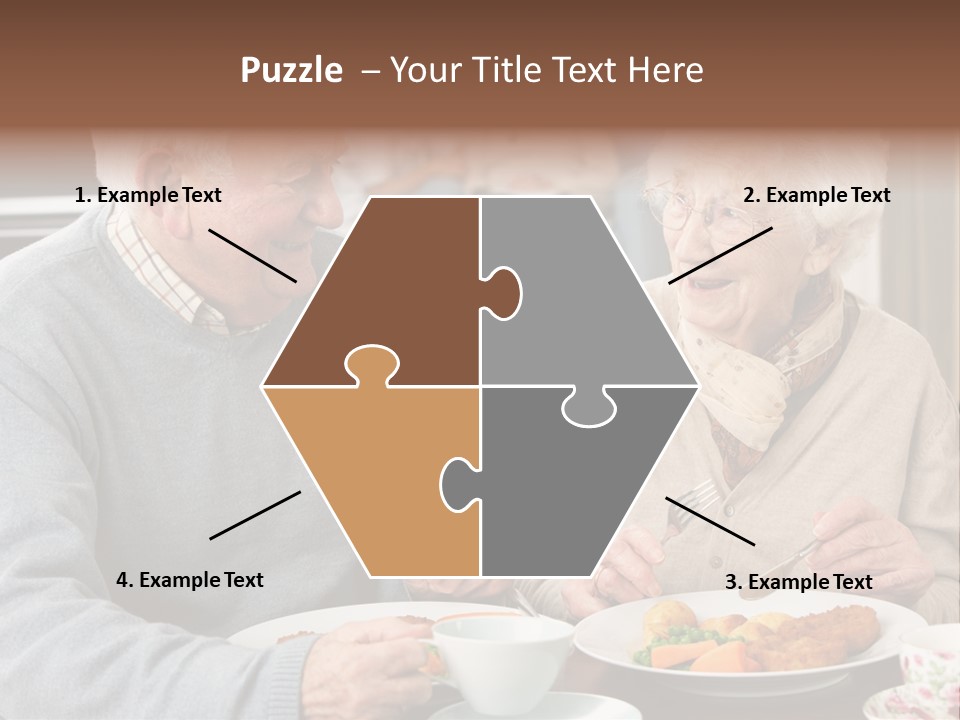 Two People Happy Horizontal PowerPoint Template