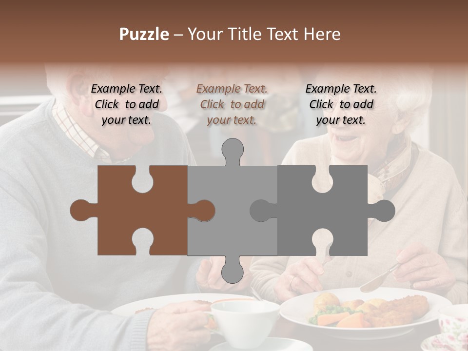 Two People Happy Horizontal PowerPoint Template