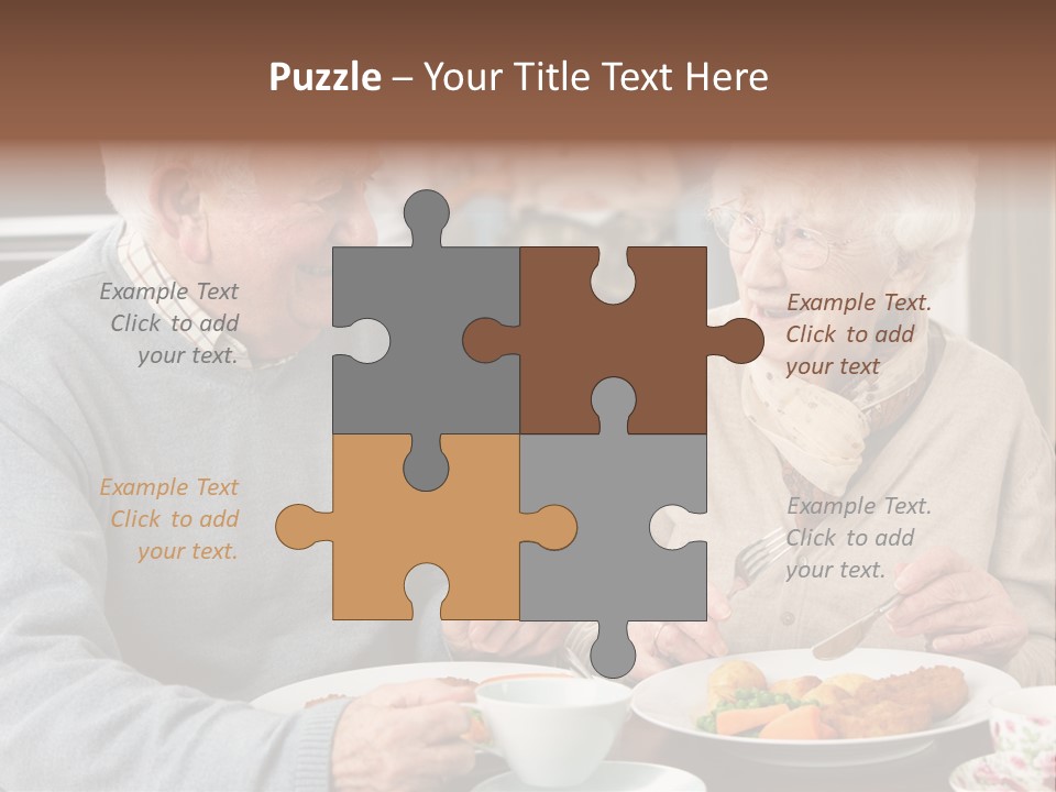 Two People Happy Horizontal PowerPoint Template